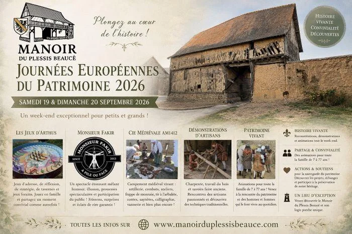 JEMP 2026 : Animations au Manoir du Plessis Beaucé