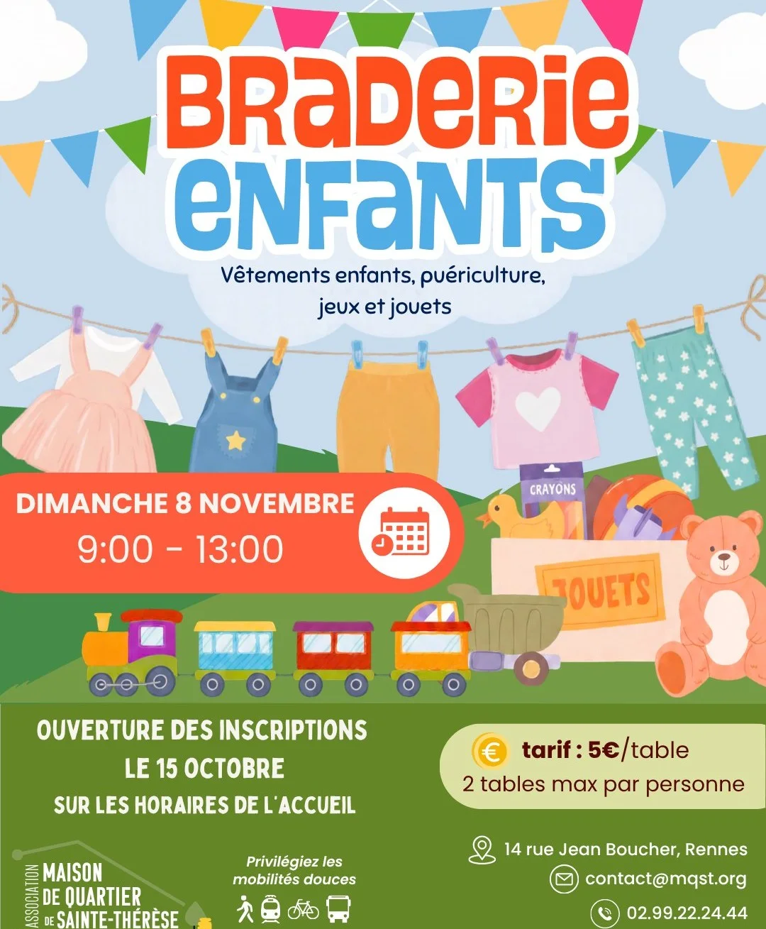 Braderie enfants : vêtements, jouets et puériculture à Rennes